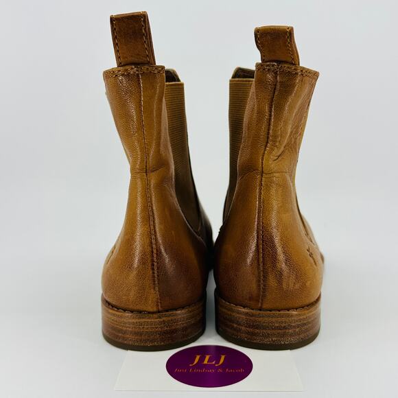 Frye Women's Anna Camel Leather Pull On Chelsea Ankle Boots 3479259-CAM Size 7.5 - Picture 6 of 11